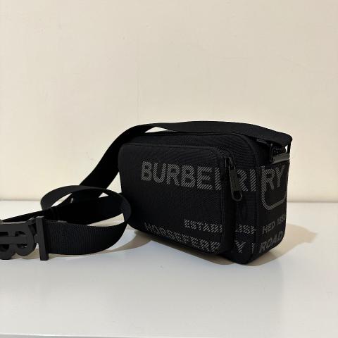 Sell Burberry Horseferry Print Nylon Crossbody Bag - Black