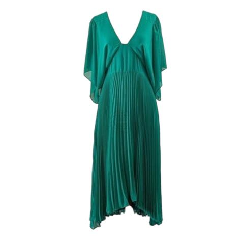 Sell Club Monaco Zorbina Pleated Dress Green HuntStreet