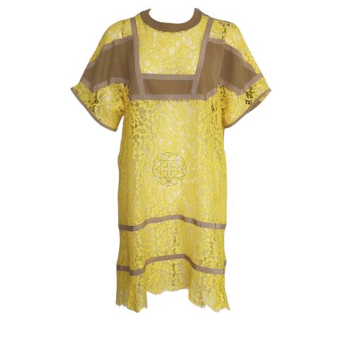 chinese dress ladies Sacai Lace Trim White Seersucker Dress – Runway Catalog