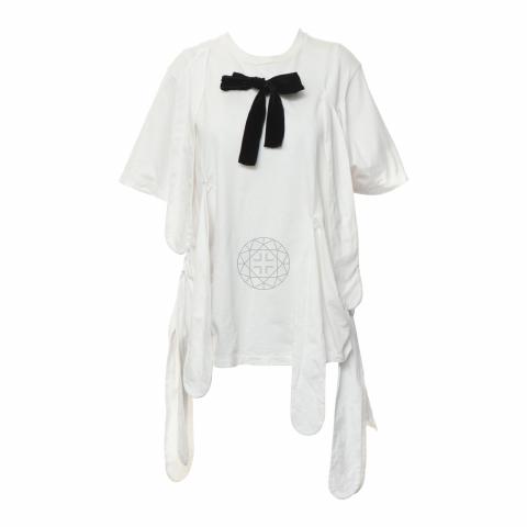 COMME des GARCONS × Simone Rocha/T-shirt Sell Simone Rocha x Comme Des Garcons Bow-Detail T-Shirt