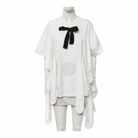 COMME des GARCONS × Simone Rocha/T-shirt Sell Simone Rocha x Comme Des Garcons Bow-Detail T-Shirt