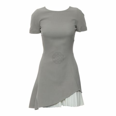Sell Victoria Beckham Pleated Bottom Hem Dress - Grey/White | HuntStreet.com