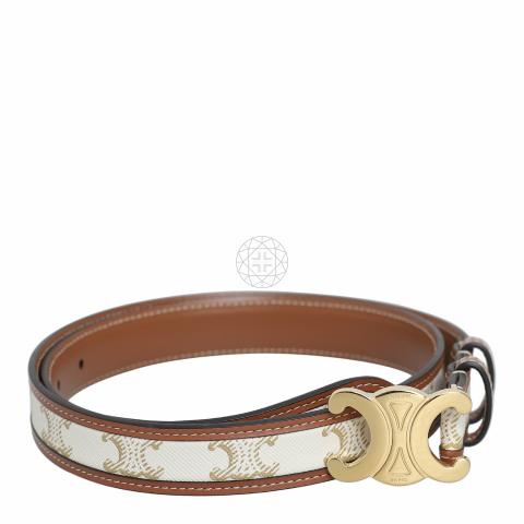 Sell Céline Medium Triomphe Belt - Brown/White | HuntStreet.com display picture 1