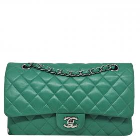 Chanel Medium Turquoise Lambskin SHW - Turquoise