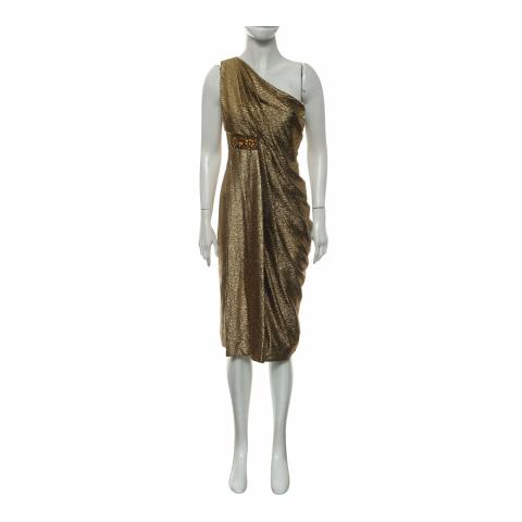 Sell Marchesa Notte One Shoulder Dress - Gold | HuntStreet.com