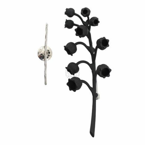 Sell Christian Dior Lily of the Valley Matte Brooch - Black