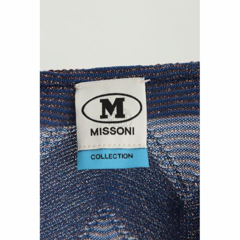 Sell M By Missoni Glitter Zig Zag Long Sleeve Top - Blue