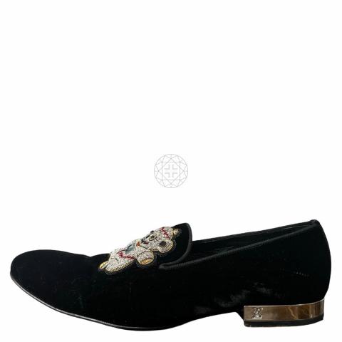 Sell Louis Vuitton X Chapman Embroidered Loafers - Black 
