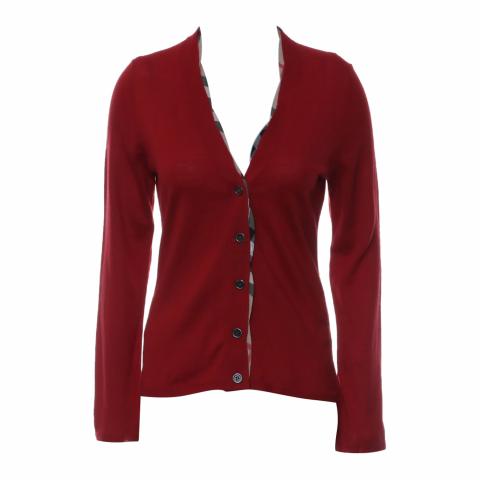 Sell Burberry Brit Knitted Button-Up Cardigan Red