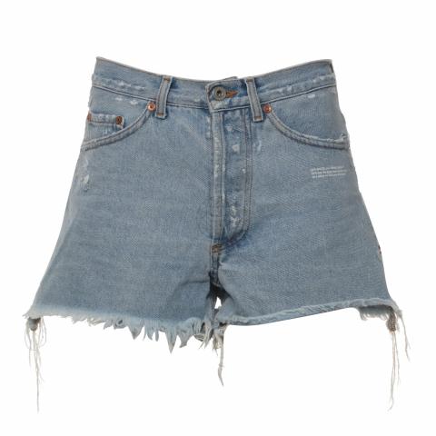 Sell Off-White Denim Short Pants Blue