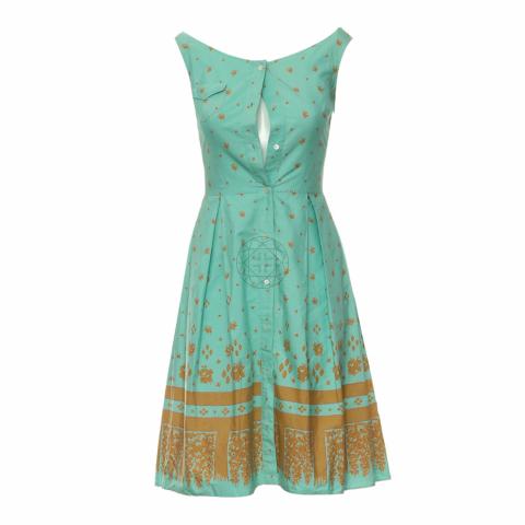 Sell Miu Miu Sleeveless Button Up Dress - Green | HuntStreet.com