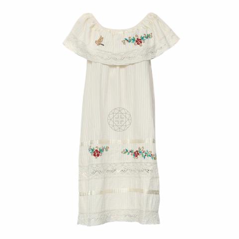 Sell Maje Flower Embroidered Lace Dress - Beige/Cream/Multicolor |  HuntStreet.com