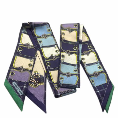 Hermes★(大人気で選べる4色)上品でプレゼントにも最適Twilly Sell Hermès Twilly Pattern Pair - Purple | HuntStreet.com