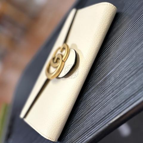 【関税&送料込】Gucci Gg Marmont Wallet Gucci GG Marmont Leather Beige Pink Long Wallet Women's