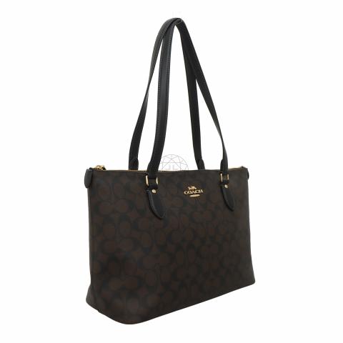 Sell Coach Signature Gallery Tote Bag - Dark Brown