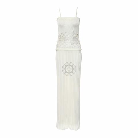 Sell Christopher Esber Laser Cut Knitted Dress - White | HuntStreet.com