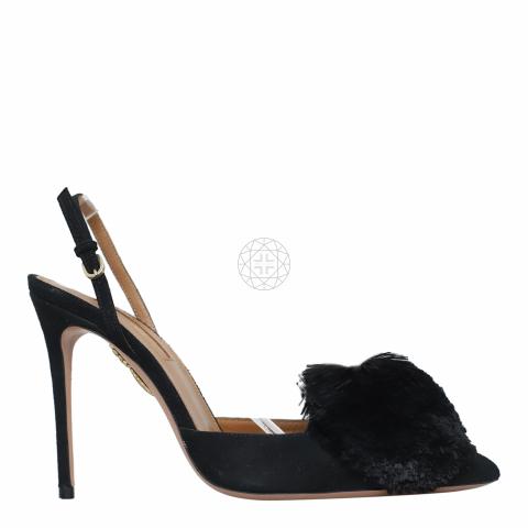 Sell Aquazzura Powder Puff Pompom Pumps Black