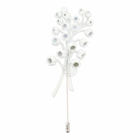 Sell Christian Dior Lily of The Valley Brooch - White | HuntStreet.com