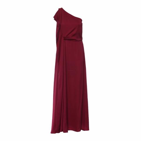 Sell Halston Heritage One Shoulder Long Dress - Maroon/Red | HuntStreet.com