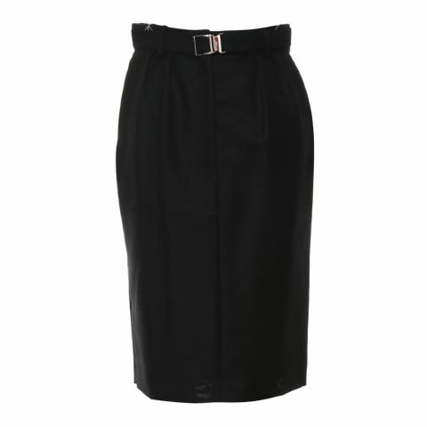 VIP【関税送料無料】希少 SAINT LAURENT SKIRT SAINT LAURENT YSL Black Zip-Front Leather Mini Skirt Size FR