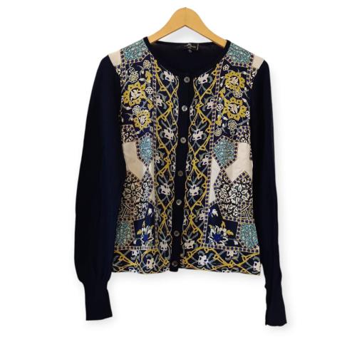 ETRO フリントツイルケサロフ WRCA0025AV600 X0800 Sell Etro Silk-front Button Up Cardigan - Multicolor