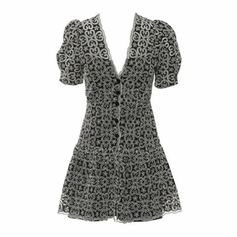 Sell Sandro Guipure Lace Mini Dress - Black/White | HuntStreet.com Sell Sandro Guipure Lace Mini Dress - Black/White | HuntStreet.com