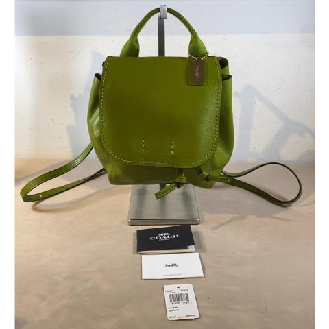 Sell Coach Vintage Pebbled Leather Lime Green Mini Backpack