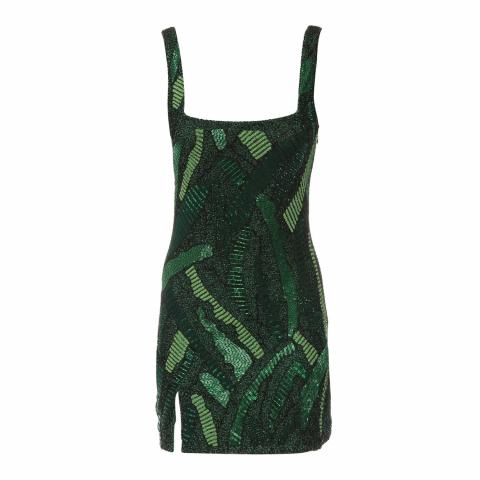 Sell Staud Embellished Mini Dress - Green | HuntStreet.com