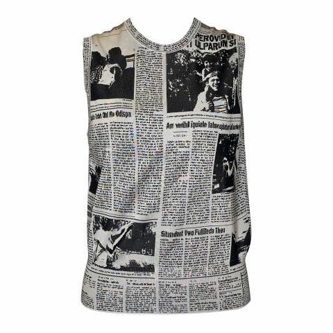 AMERI NEWS PAPER JACQUARED KNIT TOP✨ NEWS PAPER JACQUARED KNIT TOP AMERI NEWS PAPER JACQUARED