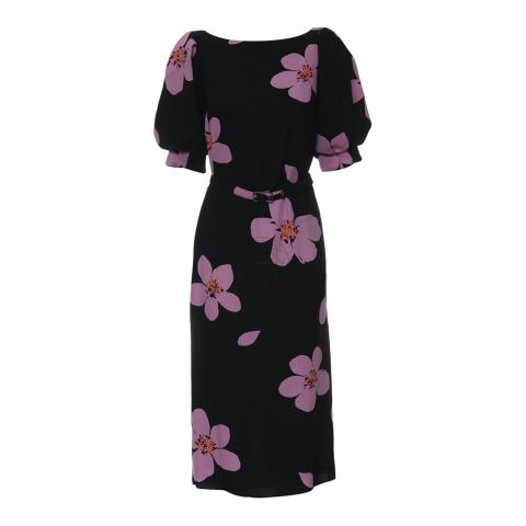 Sell Kate Spade New York Flower Printed Dress - Black/Purple