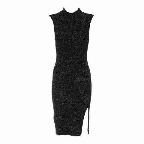 Sell BCBG Maxazria Sleeveless Knit Glitter Dress - Black | HuntStreet.com