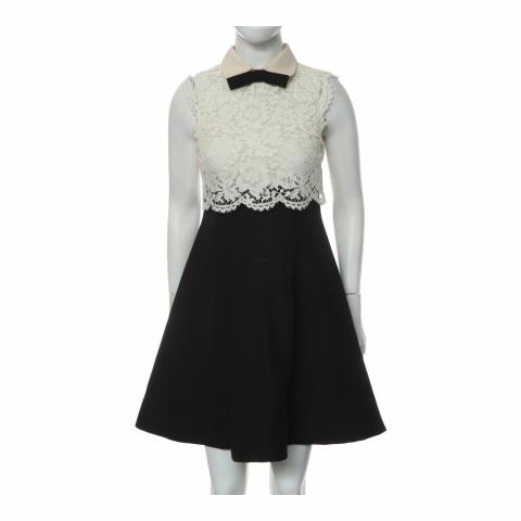 Sell Valentino Bow Tie Lace Sleeveless Dress - Black/White | HuntStreet.com