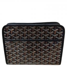 Goyard Trousse Jouvence MM Clutch Bag Grey - Black