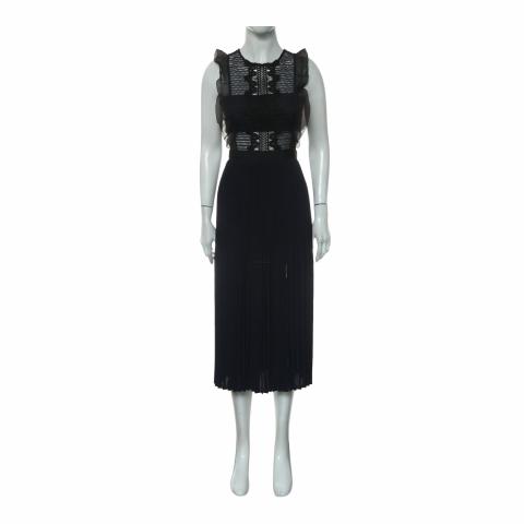 open lace back dress Ganni
