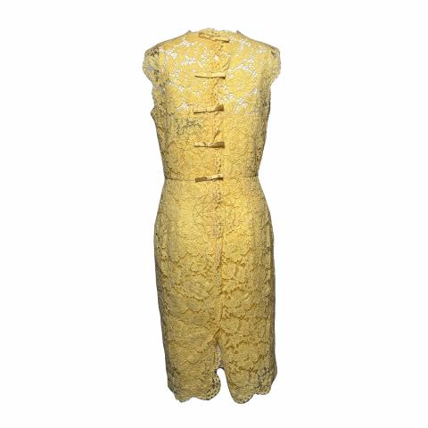 Sell Valentino Yellow Lace Sleeveless Sheath Dress - Yellow | HuntStreet.com