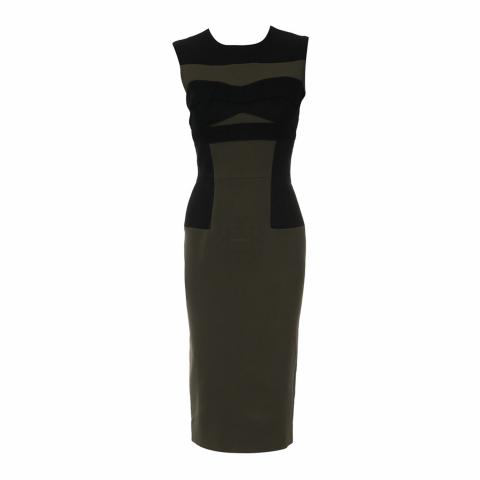Sell Victoria Beckham Bodycon Dress - Black/Green | HuntStreet.com
