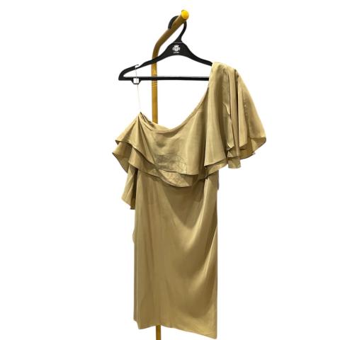 Sell Halston Heritage Heritage Champagne Ruffled One-Sleeve Mini Dress -  Multicolor | HuntStreet.com