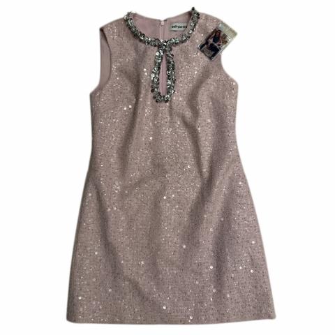 open lace back dress Self-Portrait Pink Sequin Floral Embroidered Short Sleeves Dress Size –  Mine & Yours main image 0