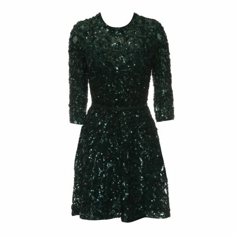 Sell Elie Saab Embellished Long Sleeve Dress - Green | HuntStreet.com Sell Elie Saab Embellished Long Sleeve Dress - Green | HuntStreet.com