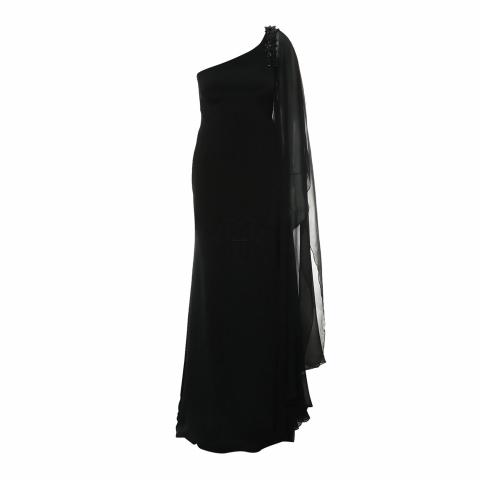 marchesa notte black dress Dark Romance by the Nocturnes dress measures approximately 52.5 inches from shoulder to hem and about 35.375 inches from waist to hem (measurements taken from a size 6 and may vary slightly by size) Marchesa Notte Black and Gold