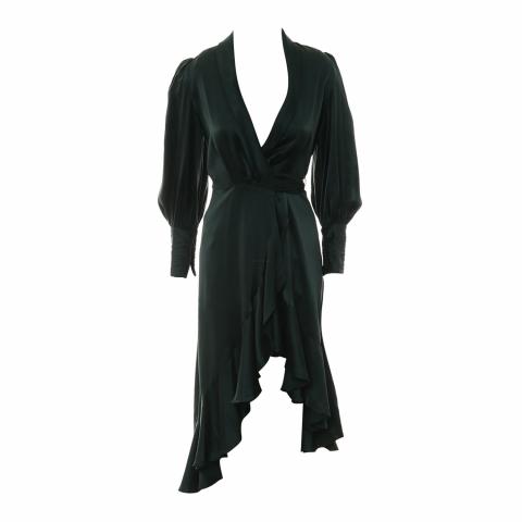 Sell Zimmermann Silk Wrap Dress - Dark Green | HuntStreet.com Sell Zimmermann Silk Wrap Dress - Dark Green | HuntStreet.com