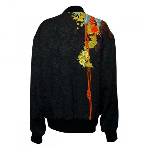 Sell Dries Van Noten Reversible Brocade and Nylon Jacket - Black