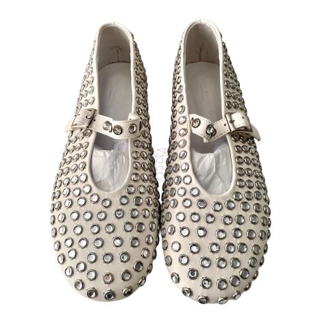 Sell Tony Bianco Embellished Miami Flats - White | HuntStreet.com