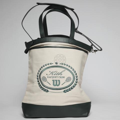 Sell KITH x Wilson Do All Leather Trimmed Canvas Tote - Green/Nude