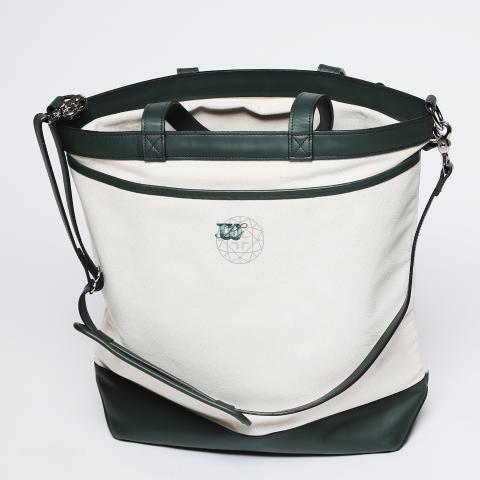 Sell KITH x Wilson Do All Leather Trimmed Canvas Tote - Green/Nude