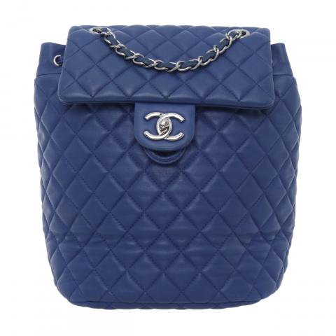 Sell Chanel Quilted Urban Spirit Backpack - Blue  display picture 1