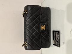 Chanel Medium Black Napa Double Flap Purse 24k GP HW Vintage 2003-04 – Foxy  Couture Carmel